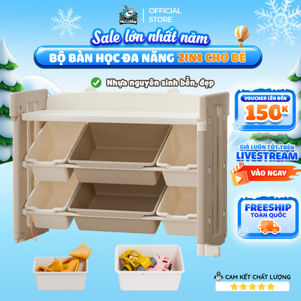 Kệ Đồ Chơi Pakey Nhựa Nguyên Sinh Dày Dặn, Kệ Đựng Đồ Bản Dày Chắc Chắn Nhiều Ngăn, Bảo Hành 2 Năm