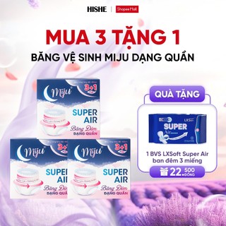    Tặng 1 gói ban đêm  COMBO 3 băng vệ sinh dạng quần MIJU siêu mỏng chống tràn ban đêm 