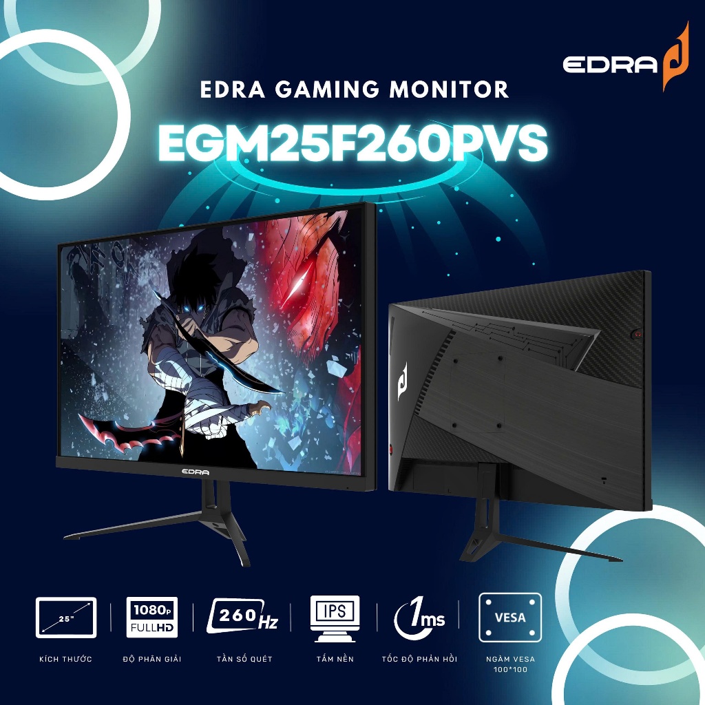 Màn Hình Gaming EDRA EGM25F320PVS,EGM25F260PVS 25Inch/Full HD/1ms/320Hz/260Hz Bảo Hành Chính Hãng | BigBuy360 - bigbuy360.vn