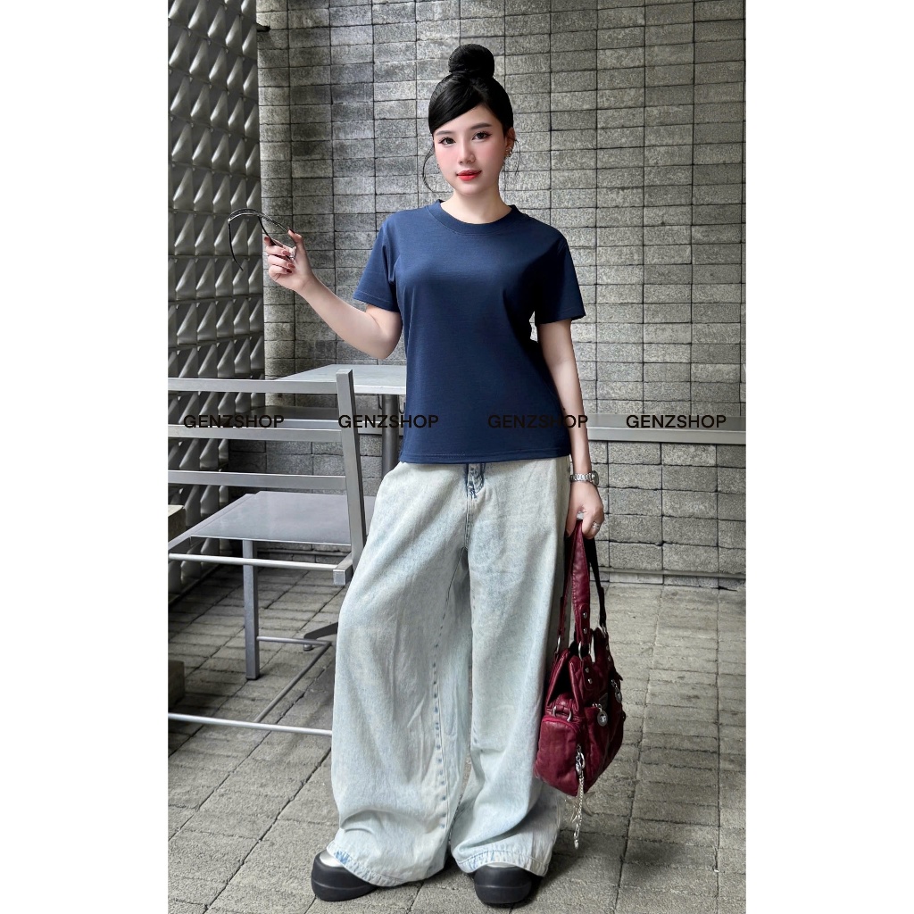 Áo Thun Nữ Babytee Trơn Basic 250GSM Cotton 2C Thoáng Mát BST Genz26 | BigBuy360 - bigbuy360.vn