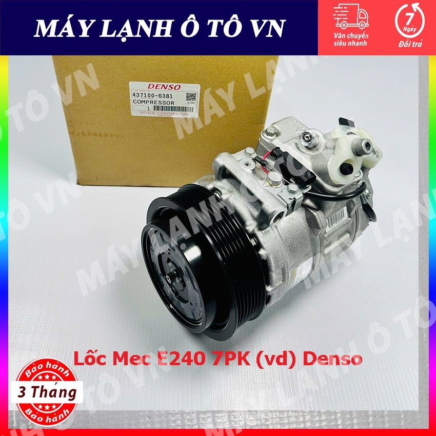 Lốc ( máy nén) điều hòa ô tô Mercedes Benz (Mec) C180 - C200 2003 đến đời 2007 Hàng Xịn Nhật Bản