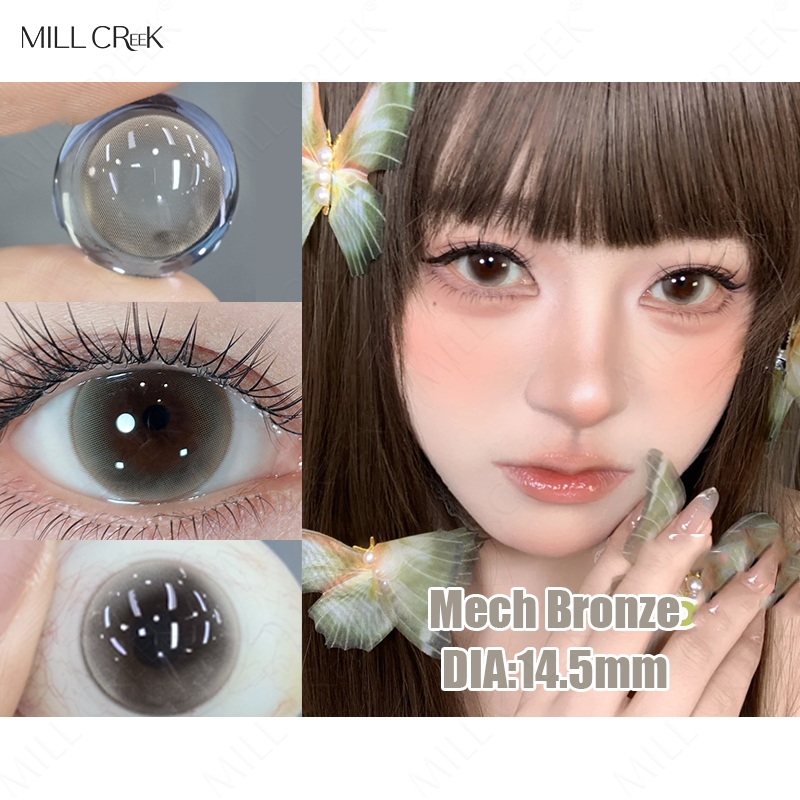 Kính áp tròng Millcreek Mech Bronze | 14.5mm, cận thị 0-8 độ, màu nâu - 1 cặp