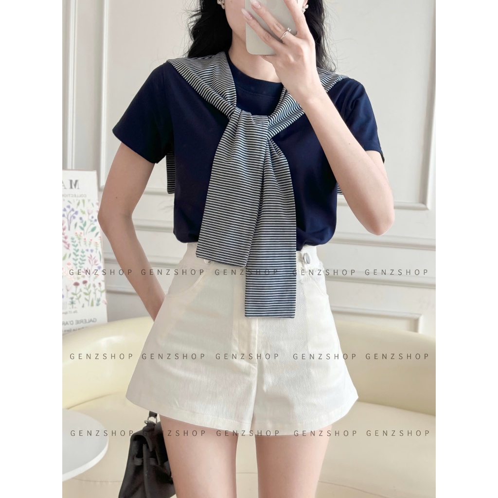 Áo Thun Nữ Babytee Trơn Basic 250GSM Cotton 2C Thoáng Mát BST Genz26 | BigBuy360 - bigbuy360.vn