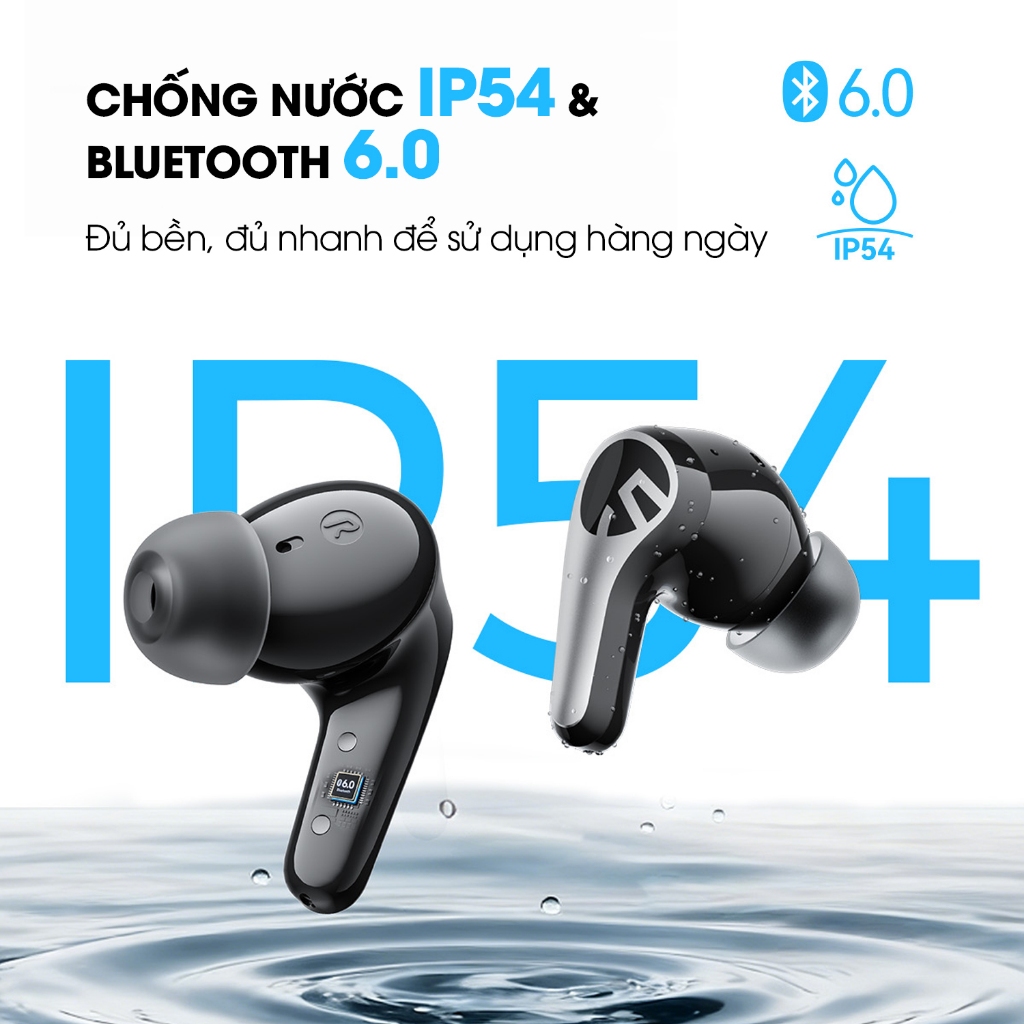 Tai Nghe True Wireless SoundPEATS C30 Hyrid ANC 52dB | Driver PU Titanium | 6 Mic ENC+ | Hires LDAC | Bluetooth 6.0 | BigBuy360 - bigbuy360.vn