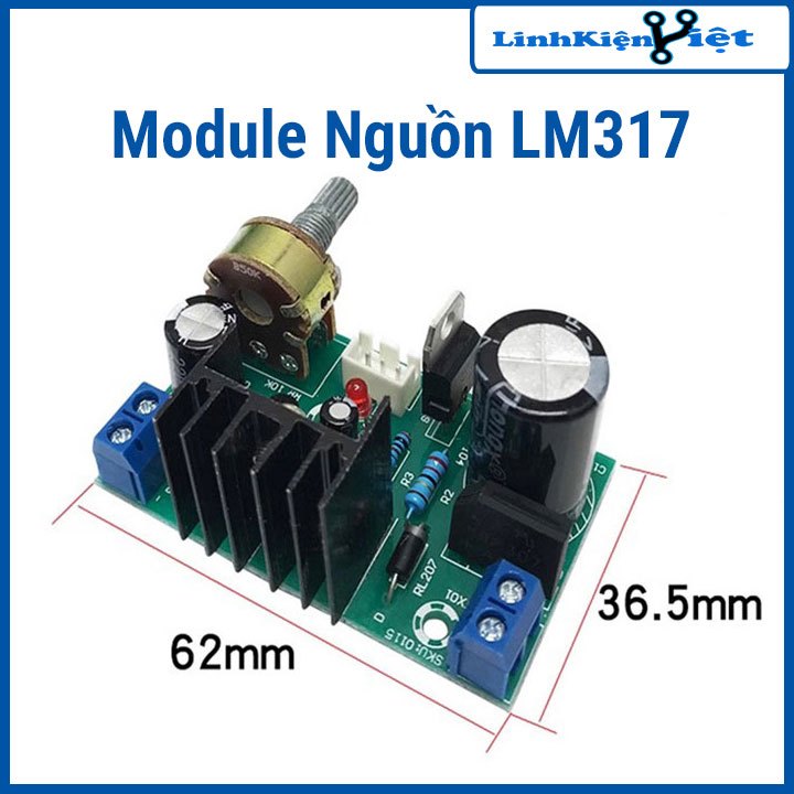 Module Nguồn LM317 1.25V-27V 1.5A