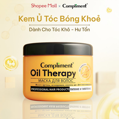 Kem Ủ Tóc Compliment Oil Therapy Cấp Ẩm Sâu, Giảm Chẻ Ngọn, Dưỡng Tóc Bóng Khoẻ 500ml