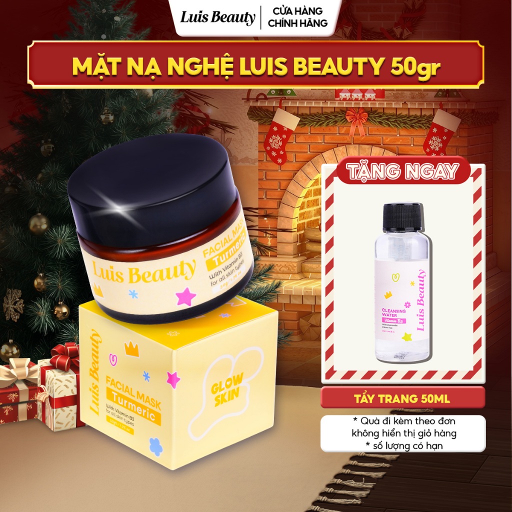 Mặt Nạ Nghệ Dưỡng Sáng Mờ Thâm Luis Beauty 50gr Chiết Xuất Từ Nghệ Nguyên Chất