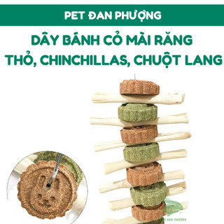 Dây mài răng Bánh Cỏ Cà Rốt + Tre Ngọt cho Thỏ, Hamster, Chuột lang, Chinchillas,...