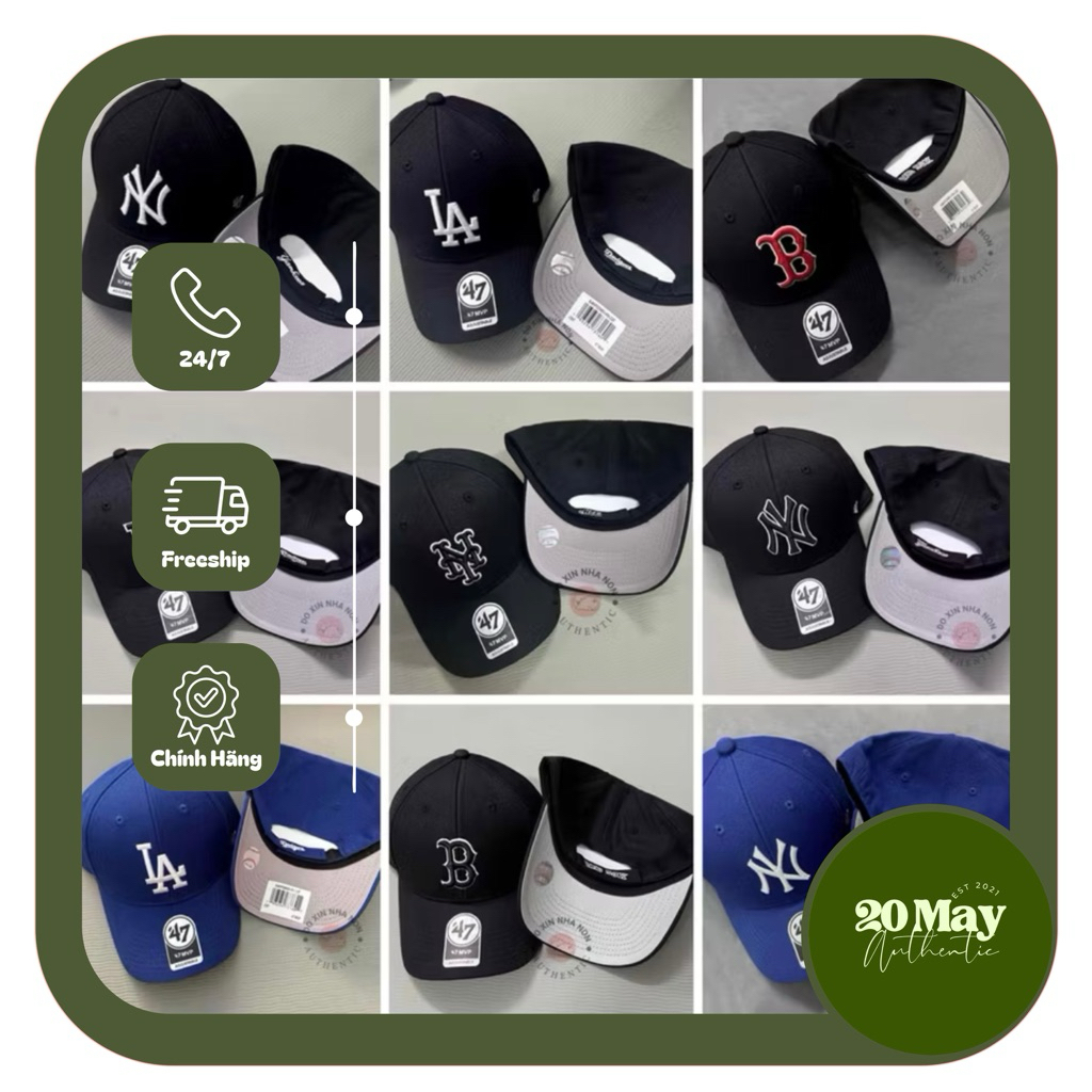 [Chính Hãng 100%] Nón lưỡi trai 47 Brand chính hãng – Mũ 47 quay dán thời trang unisex (MH:100110014