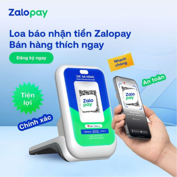 [Chính Hãng] Loa Thông Báo Chuyển Khoản - Doanh Thu Sinh Lời Tự Động -  Zalopay Box - Bản Cao Cấp