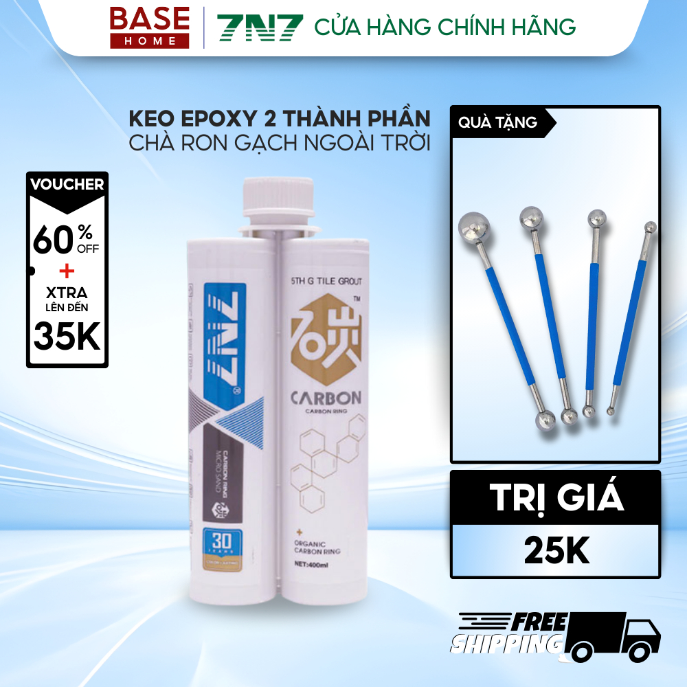 Keo chà ron gạch ngoài trời 7N7 - Keo chít mạch chống thấm, chống mốc, bền màu, chống tia UV