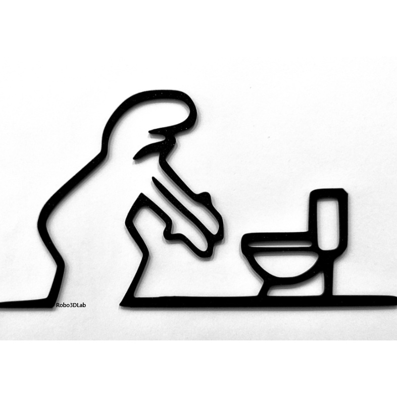 Bảng decor trang trí wc toilet Bảng hướng dẫn toilet - In 3D Robo3DLab