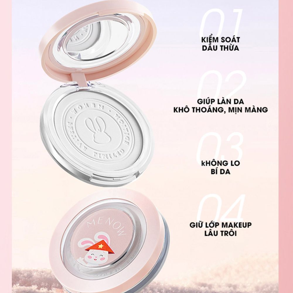 Ảnh 11 của Phấn phủ Menow dạng nén thủy tinh, bản Việt Nam đặc biệt, mỏng nhẹ tự nhiên