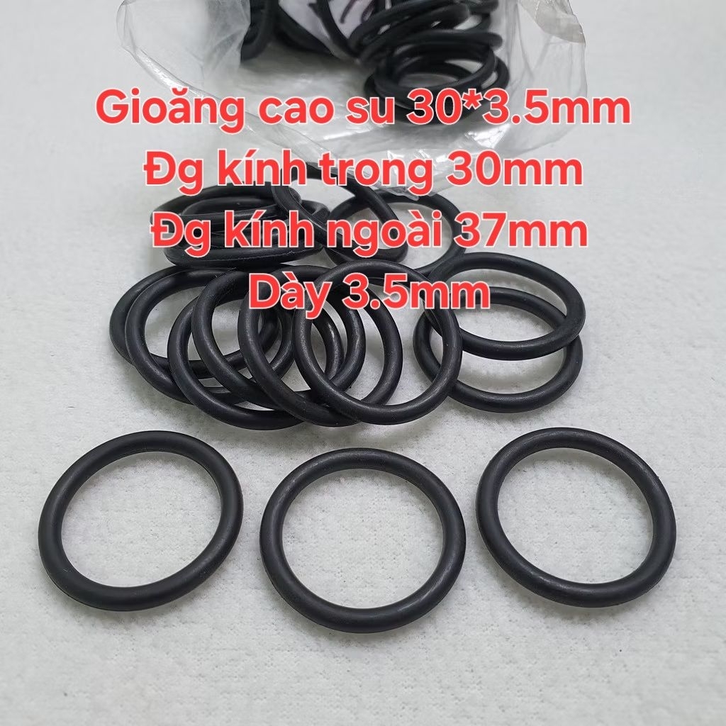 Gioăng cao su 30*3.5mm (Giá 50 Cái) đường kính trong 30mm, đường kính ngoài 37mm dày 3.5mm