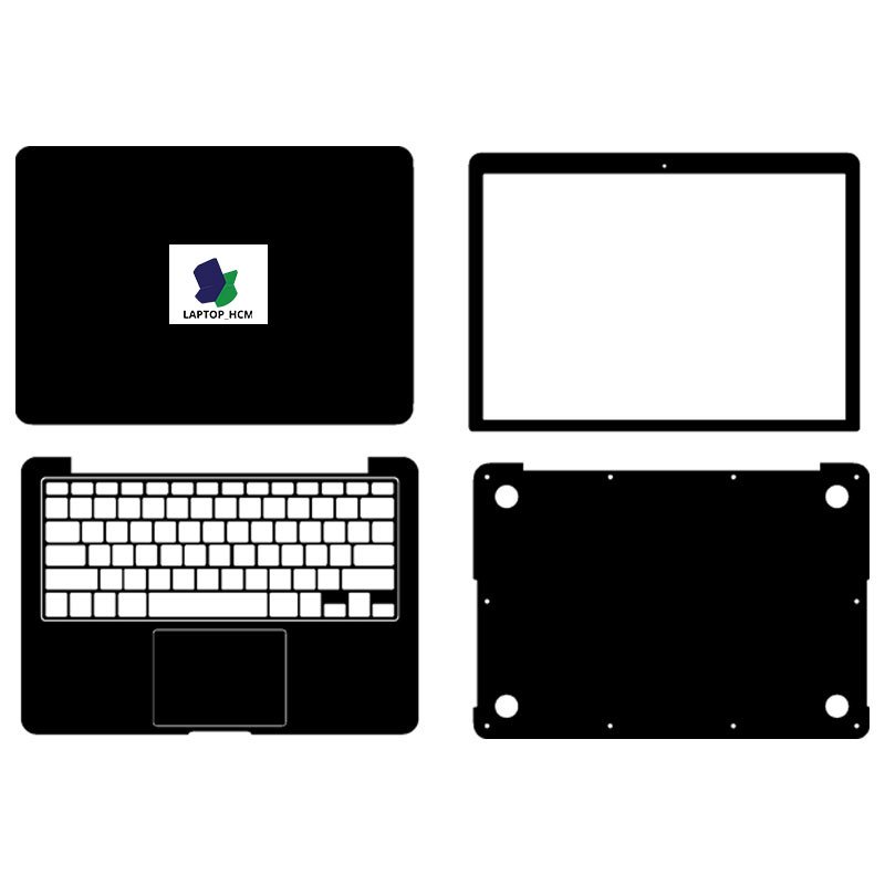 Decal skin MacBook Pro (13-inch, 2012 to 2015 cắt sẵn mặt ABCD