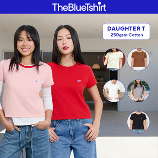  TheBlueTshirt - Áo thun trơn tay ngắn cổ tròn phom lửng dày dặn 250gsm cho nữ - Áo Daughter T 