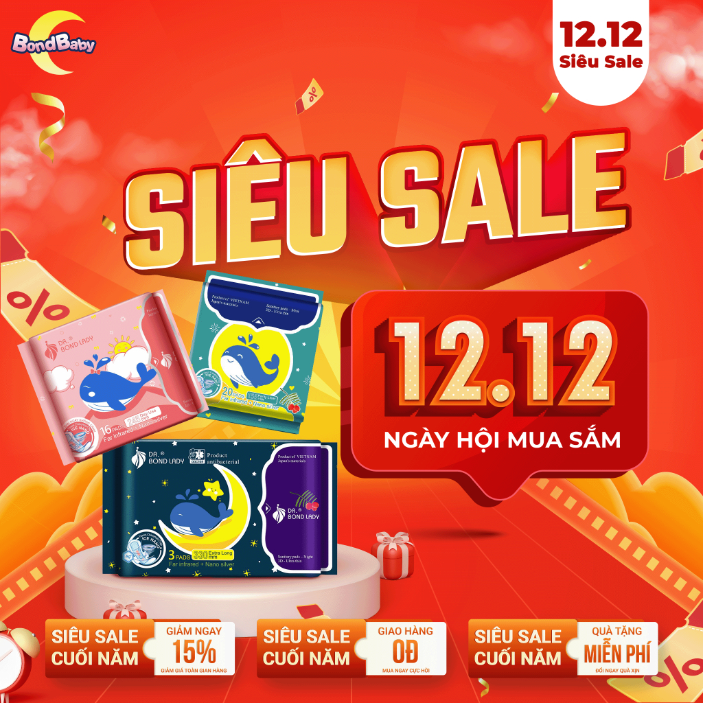 Combo 3 Băng Vệ Sinh Dr.Bond Lady Siêu Mỏng Siêu Thấm Siêu Chống Tràn - 3/8/12 Miếng Dr.Bond Lady