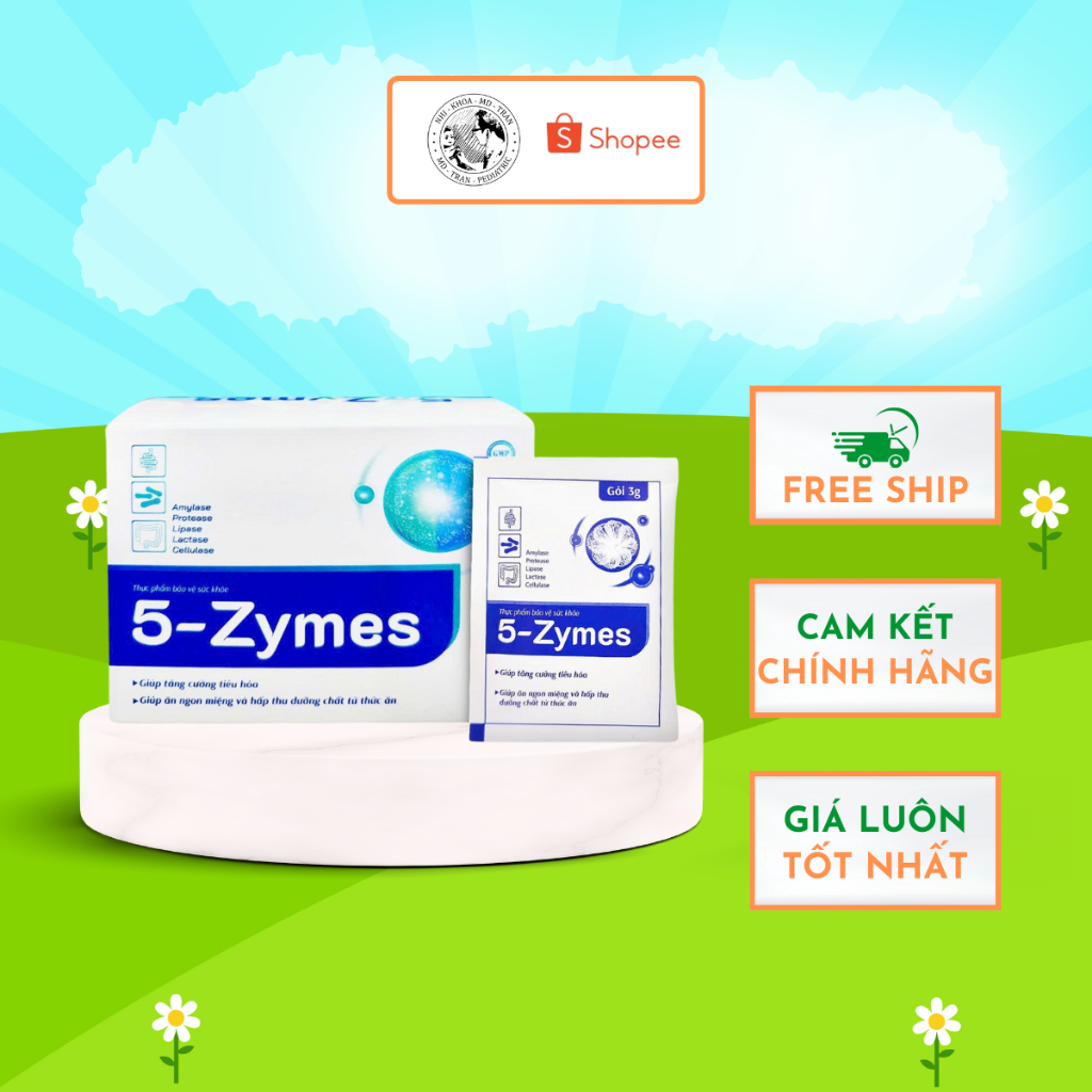 5-Zymes – Men Tiêu Hóa 5 Enzyme | Hỗ Trợ Tiêu Hóa – Giảm Đầy Bụng – Tăng Hấp Thu – Giúp Ăn Ngon