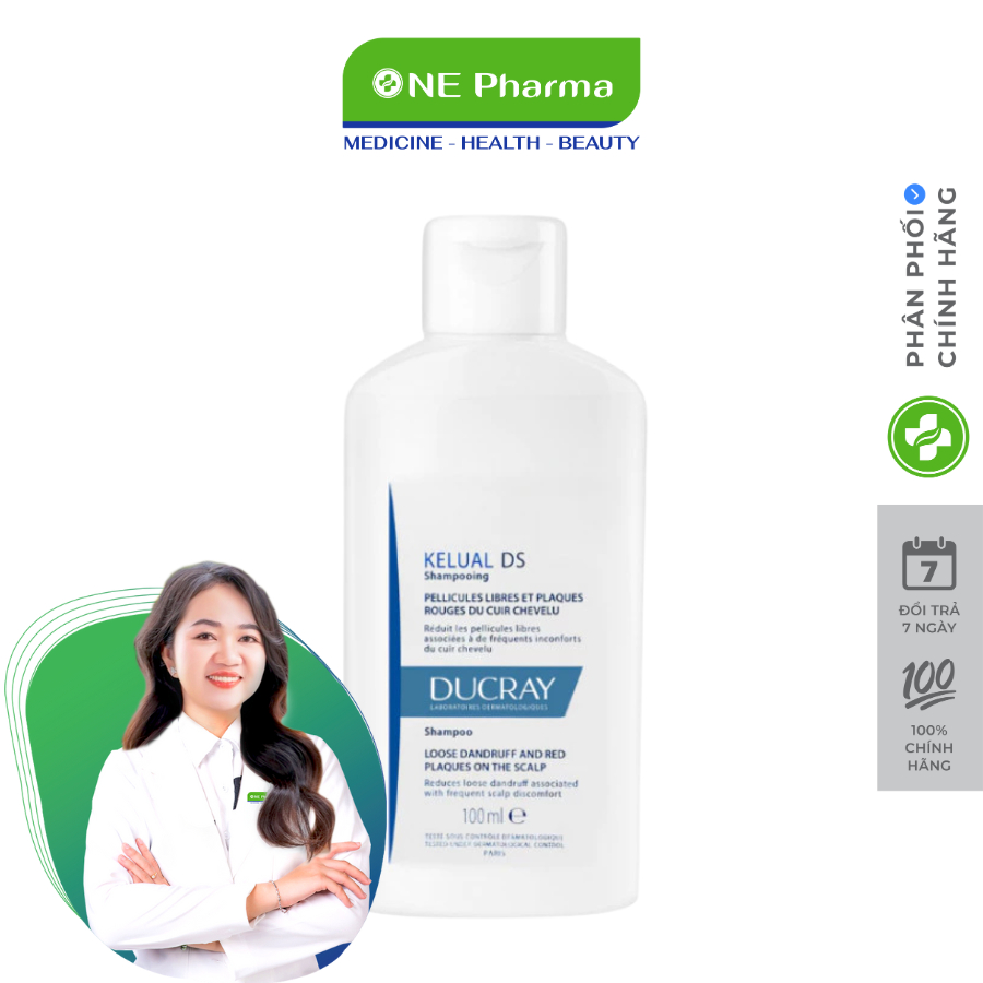 Dầu gội Ducray, hỗ trợ giảm ngứa giảm rụng tóc Ducray Kedual DS Shampooing 100ml