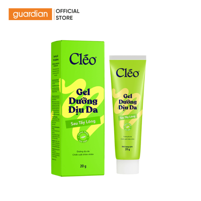 Gel Dưỡng Dịu Da Sau Tẩy Lông Cleo 20g | Guardian Việt Nam