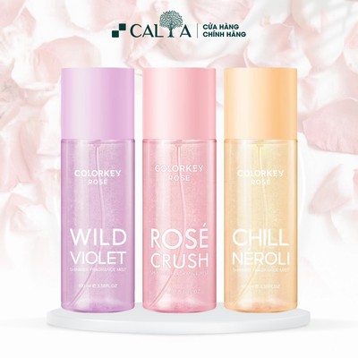 Xịt Thơm Body Colorkey Hương Dịu Dàng, Tươi Mới - Body Mist Colorkey Shimmer Fragrance Mist 100ml