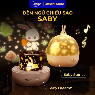 Đèn ngủ chiếu sao Saby hình THỎ CARROT,loa bluetooth đèn chiếu trần 3D pin sạc,xoay 360 độ,BH 12m