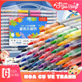 Bộ Bút Màu 12 24 36 48 60 84 Acrylic Đầu Brush Cao Cấp Màu Vẽ Gia Hưng Đa Dạng Màu Sắc Cao Cấp 