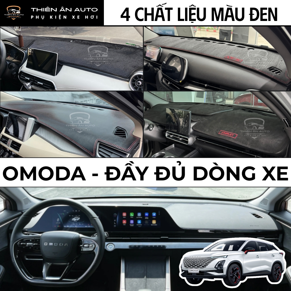 Thảm Taplo OMODA C5, Chống Nắng, Chống Chói, Bảo Vệ Taplo Khỏi Nắng Nóng, 4 Chất Liệu Màu Đen, THIÊN