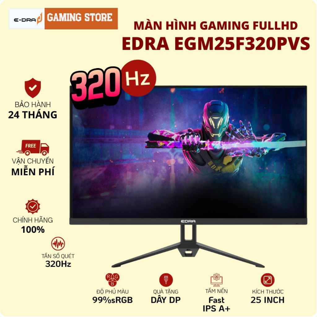 Màn Hình Gaming EDRA EGM25F320PVS,EGM25F260PVS 25Inch/Full HD/1ms/320Hz/260Hz Bảo Hành Chính Hãng | BigBuy360 - bigbuy360.vn