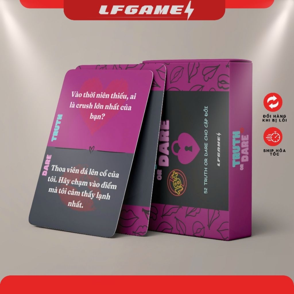 Bộ Bài Tình Yêu drinking game TRUTH OR DARE COUPLE Boardgame Card Game OUR MEMORIES Gắn Kết Thấu Hiể