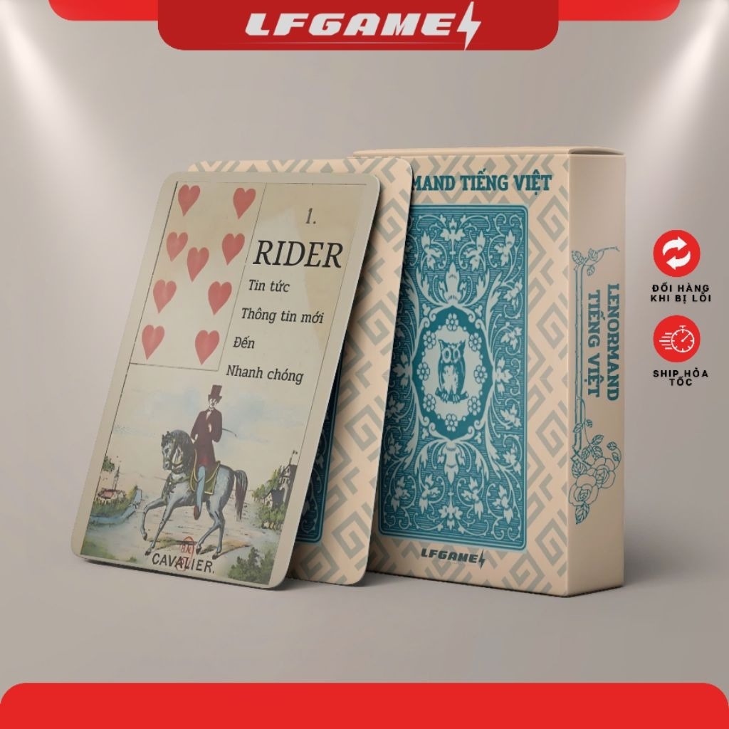 Bộ bài bói tarot LENORMAND TIẾNG VIỆT bộ bói bài tarot bản hướng dẫn Tiếng Việt cho người mới bắt đầ