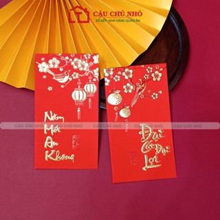  lì xì đỏ tết 2026 trộn mẫu bao lì xì nhung đỏ nhung vàng sang trọng set 10   50   100 Cậu Chủ Nhỏ 