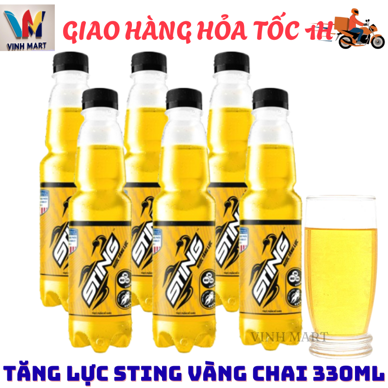 Nước tăng lực Sting Gold  1 Lốc 6 Chai 330Ml