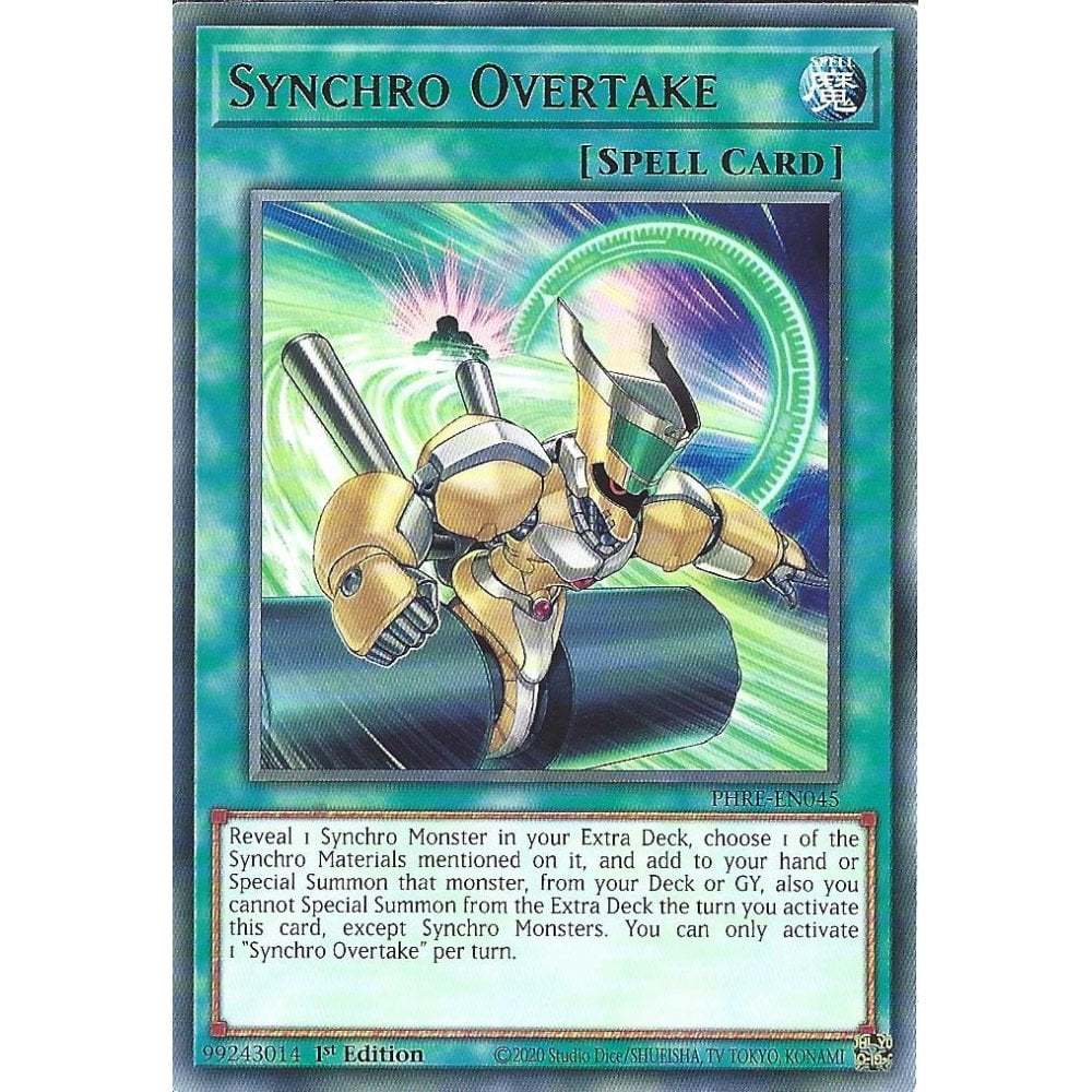 [KW2 Yugioh] [EN-UK] Thẻ bài PHRE-EN045 Synchro Overtake : Rare Card : 1st Edition