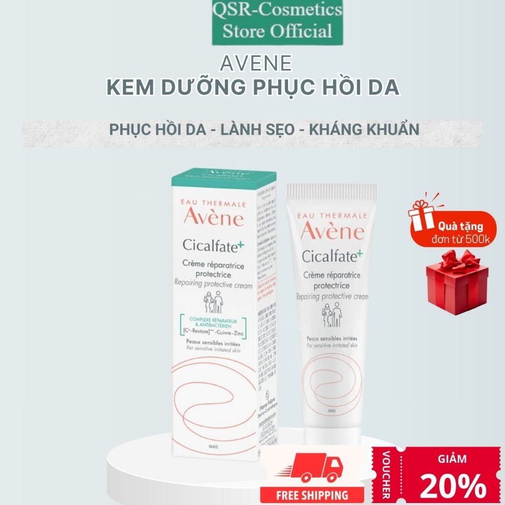(Chính Hãng) Kem Dưỡng Avene Cicalfate 40ml Làm Lành Sẹo Cấp Ẩm Phục Hồi Cho Da