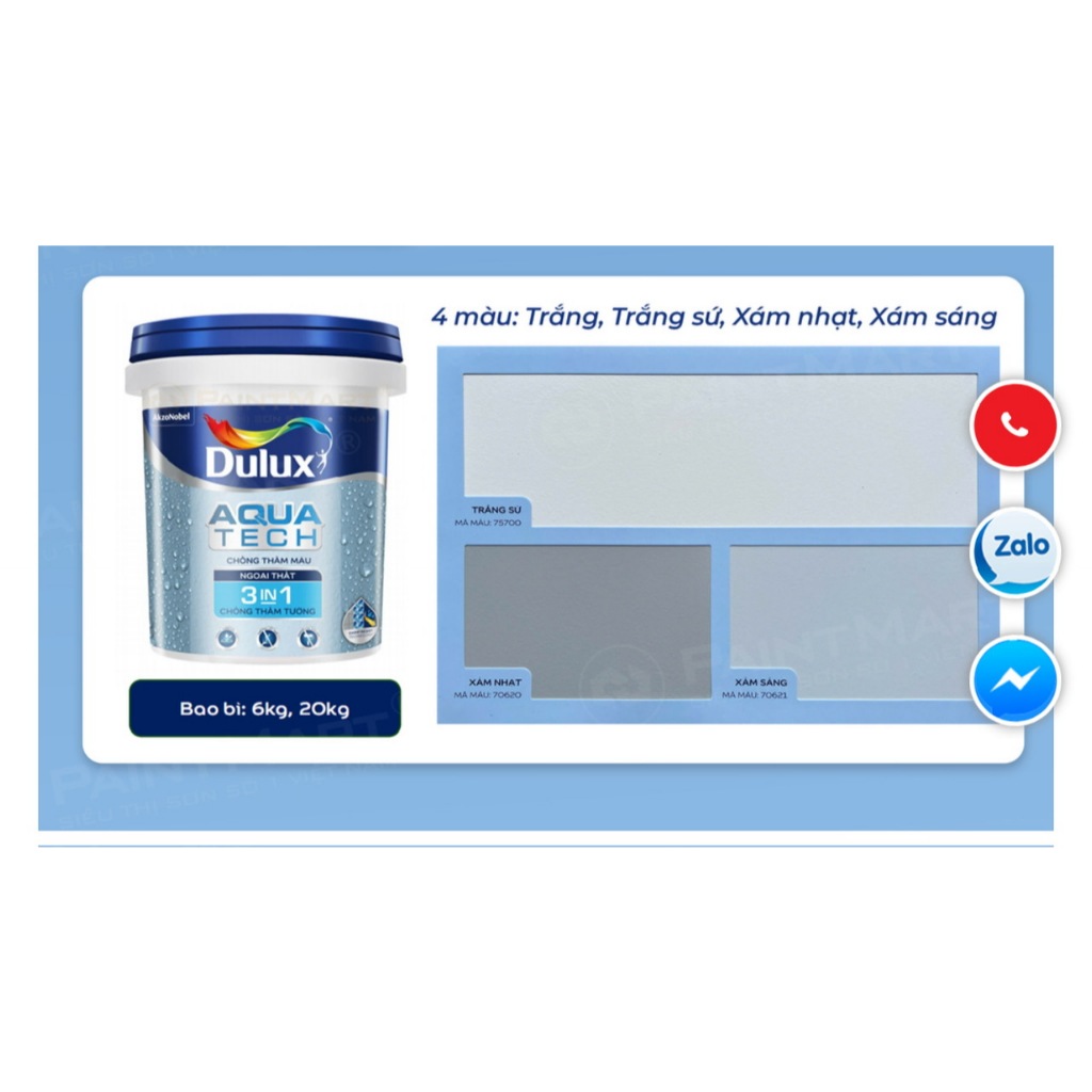 [Chiết Lẻ] Sơn Chống Thấm Màu Dulux AQUATECH 3in1 V189 [Chính Hãng]
