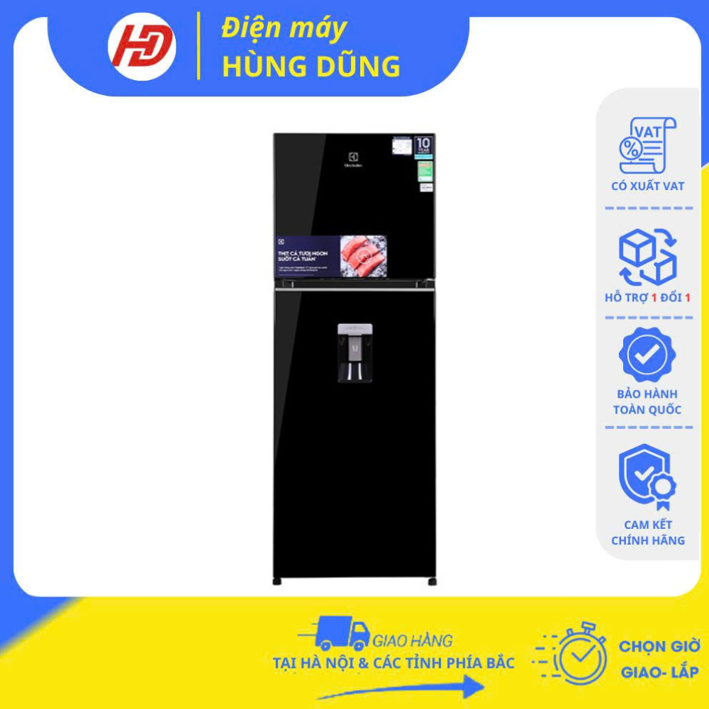 [SHIP HỎA TỐC HÀ NỘI ] Tủ lạnh Electrolux Inverter 312 lít ETB3440K-H Xuất xứ Thái Lan -Bảo hành chí