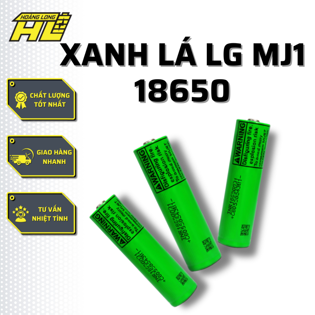 Xanh lá đậm 18650 MJ1 - Hiệu Năng Bền Bỉ Sau 1000 Chu Kỳ