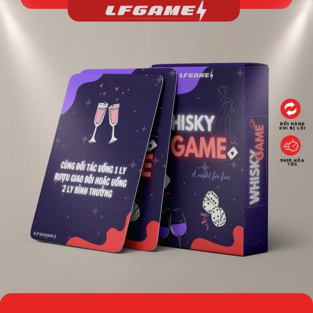 Bộ Bài Tình Yêu drinking game WHISKY GAME cho cặp đôi Bài nhậu hâm nóng tình yêu Couple Game xích lo