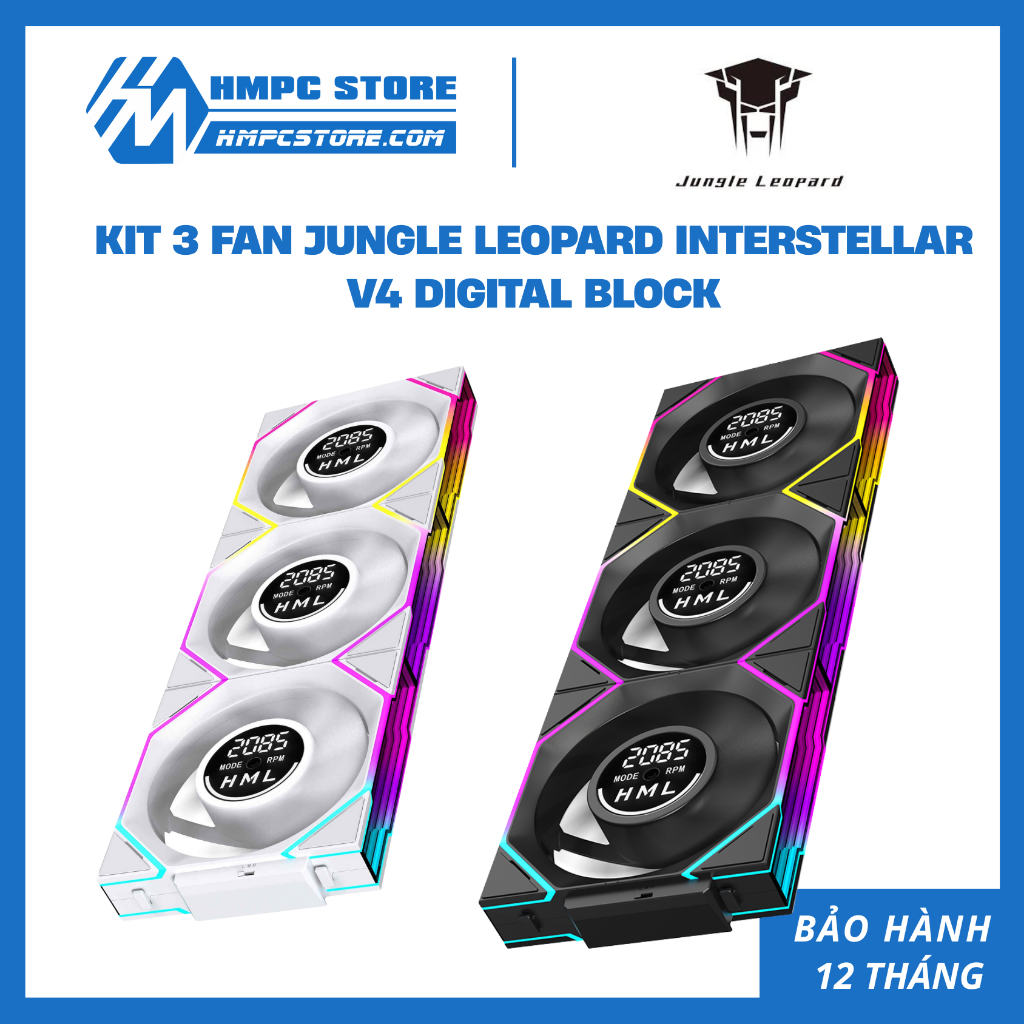 Kit 3 Fan Jungle Leopard Interstellar V4 Digital Block