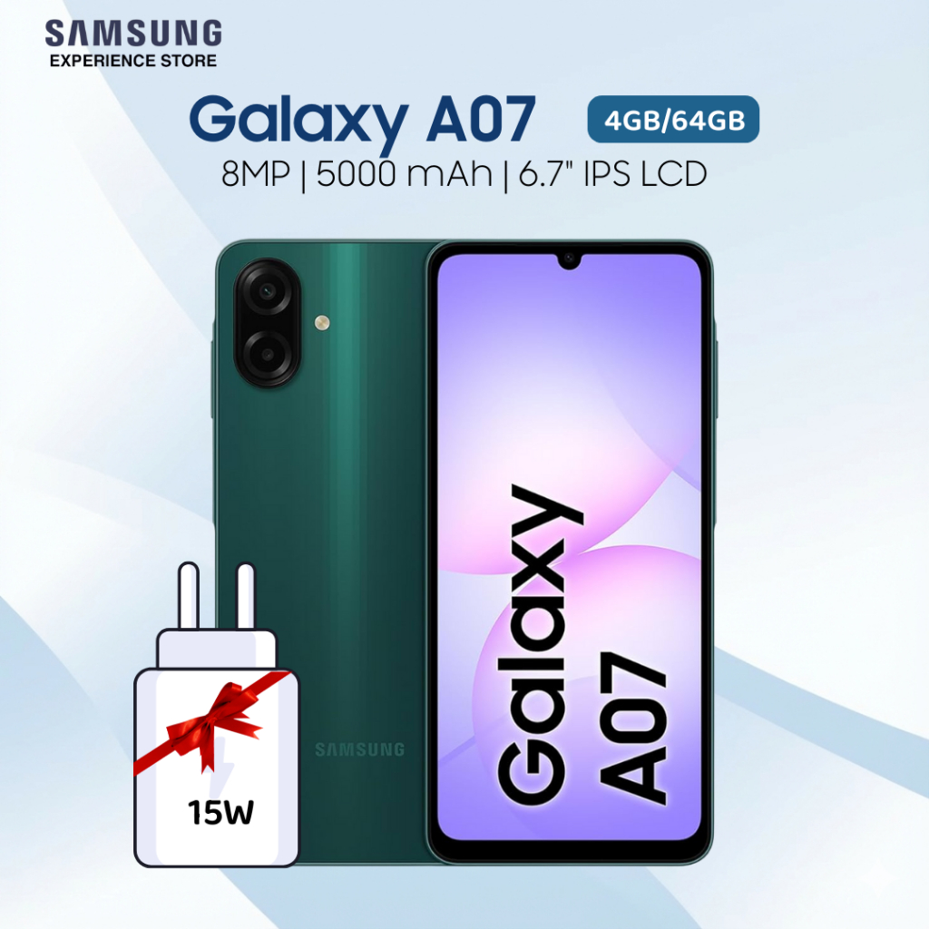 Samsung Galaxy A07 4GB/64GB Tặng kèm sạc nhanh 15W - Chính hãng