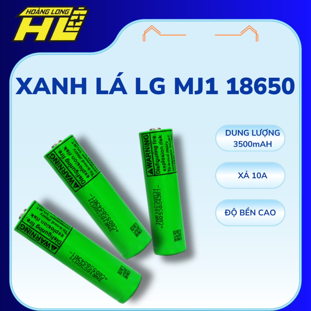 LG MJ1 18650 Xanh  - Dòng xả 10A Giá Tốt