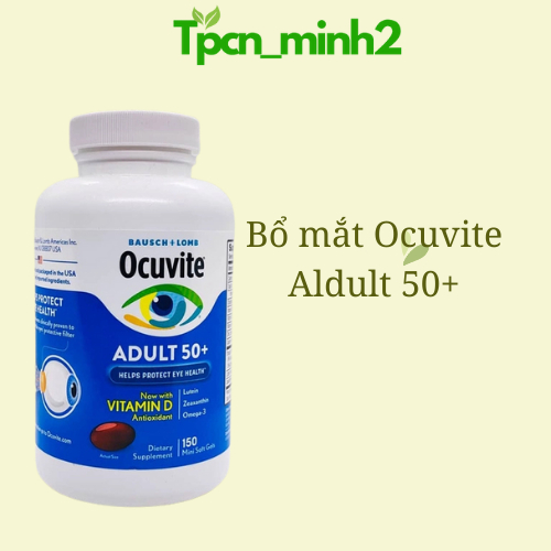 2. Viên Uống Bổ Mắt Ocuvite Adult 50 + Bausch & Lomb 150 Viên Mỹ