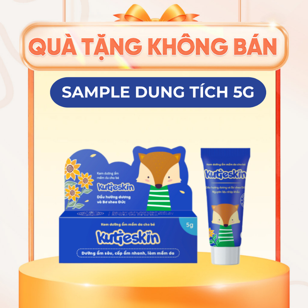 [HÀNG TẶNG KHÔNG BÁN] Kem Dưỡng Ẩm Cho Bé KUTIESKIN Làm Mềm Da, Ngừa Chàm Sữa Tuýp Dùng Thử 5G