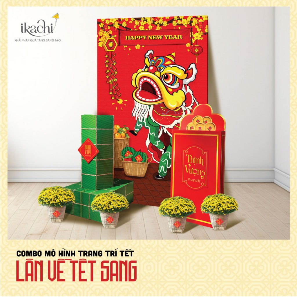 BỘ TRANG TRÍ KHÔNG GIAN TẾT “XANH” IKACHI - LÂN VỀ TẾT SANG