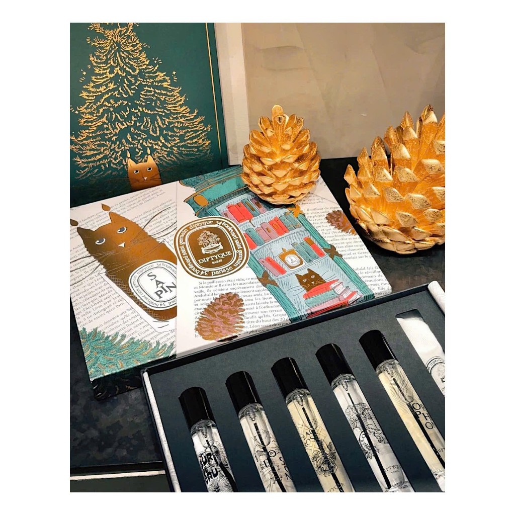 Set Diptyque EDP Holiday Edition 2025 (Fleur De Peau + Do Son + Eau Rose + Philosykos + Orpheon) (5×