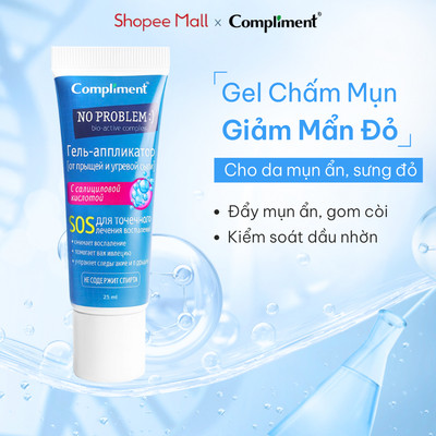 Gel Chấm Mụn Compliment SOS Kiềm Dầu, Gom Còi Mụn, Giảm Sưng & Làm Dịu Da 25ml