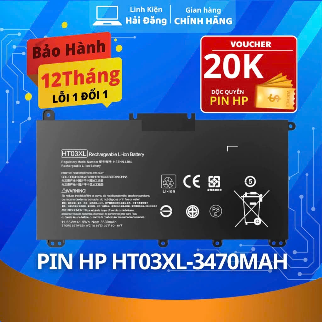 Pin HP Pavilion 15-CS 15-CW 15-DA 15-DB 14-CE 14-CF 14-CK 14-CM 14-DF HT03XL/TF03XL/ CS03XL-BH 12 TH