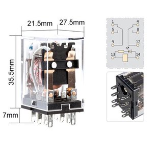 Relay Omron 24V-5A 14 Chân