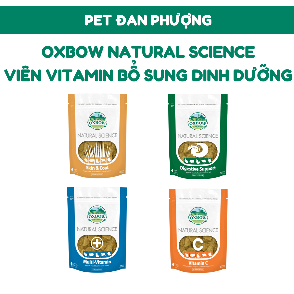 Oxbow Natural Science - Bánh cỏ bổ sung vitamin cho thú cưng lẻ viên - Thỏ Đan Phượng